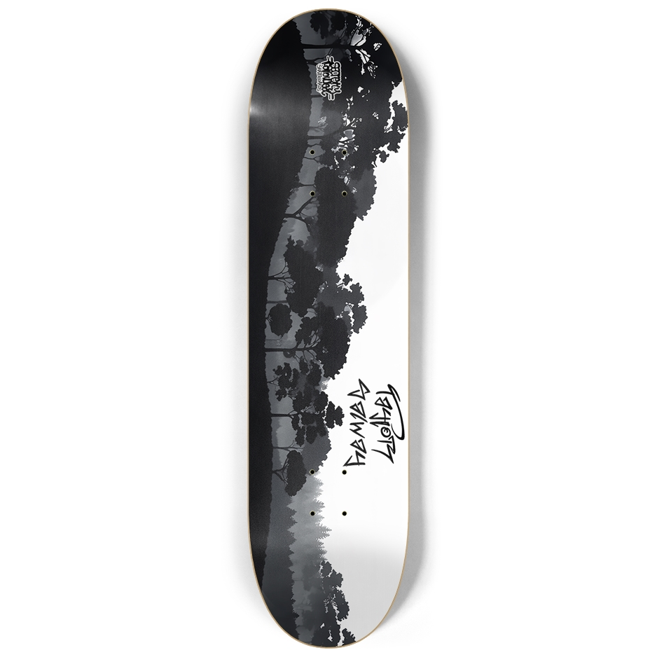 black and white pro secretly followed skateboard. taylor salway
