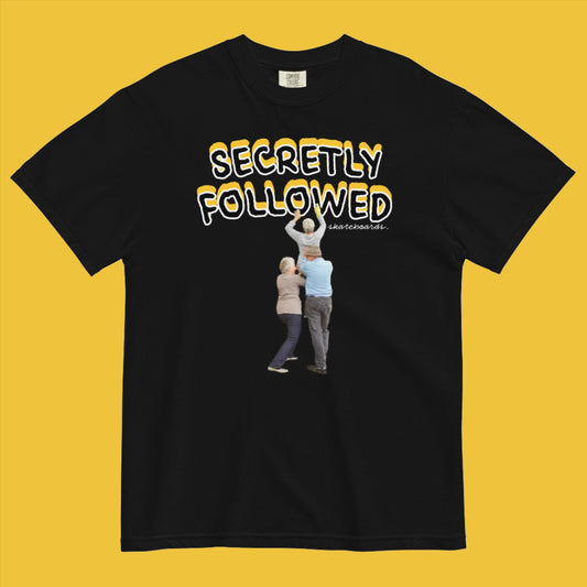 SECRETLY FOLLOWED SKATEBOARDS heavyweight t-shirt